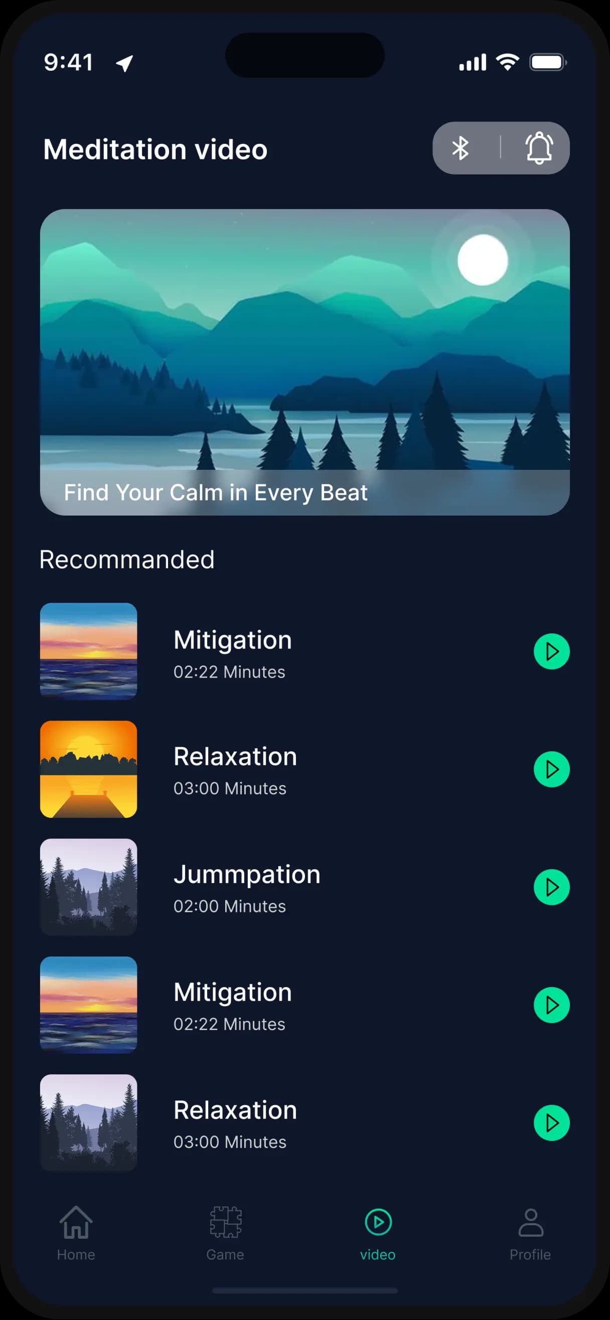 BehaveNeu Guided Meditation Video Screen
