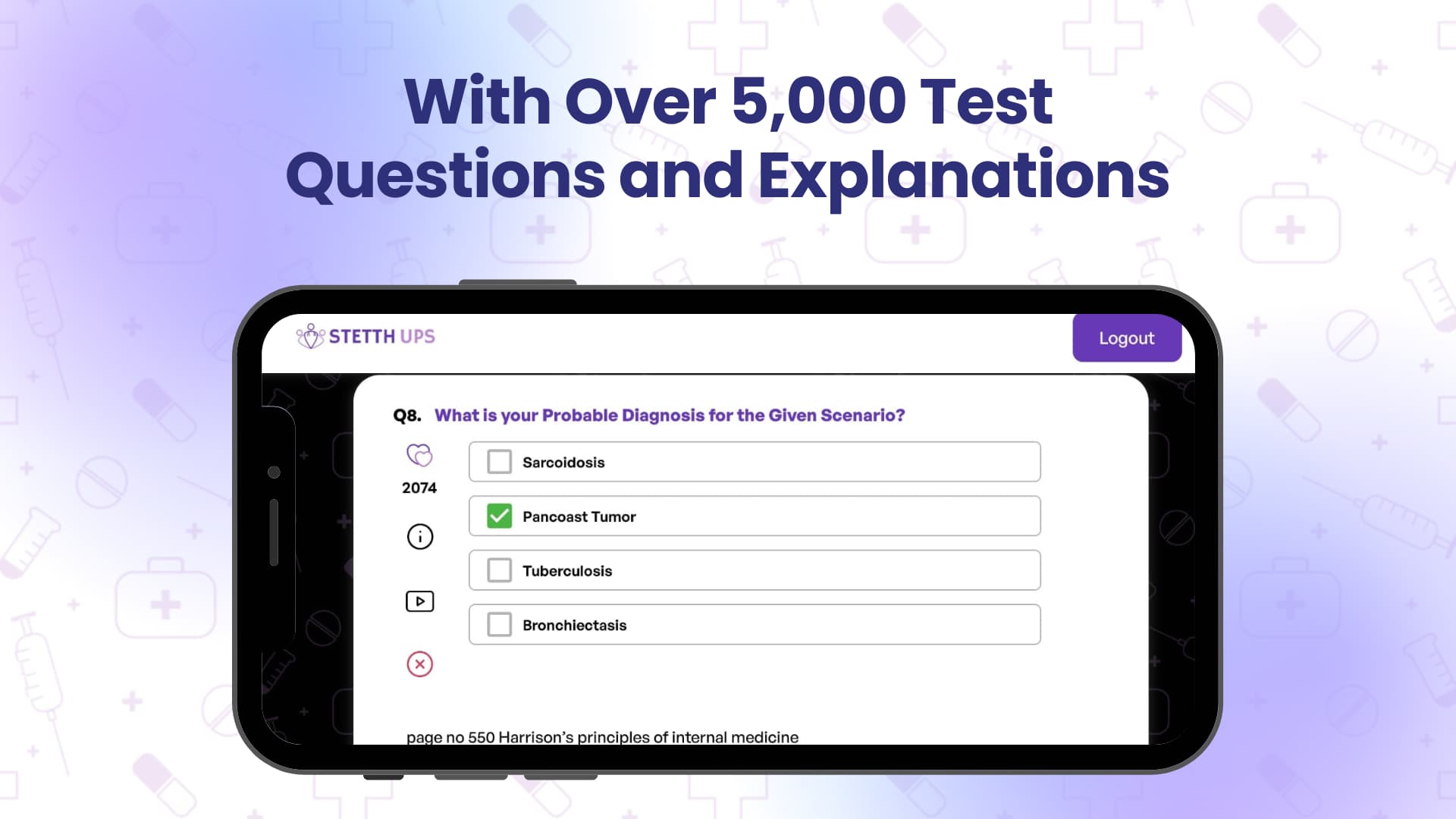 Over 5,000 questions and 1,000 videos