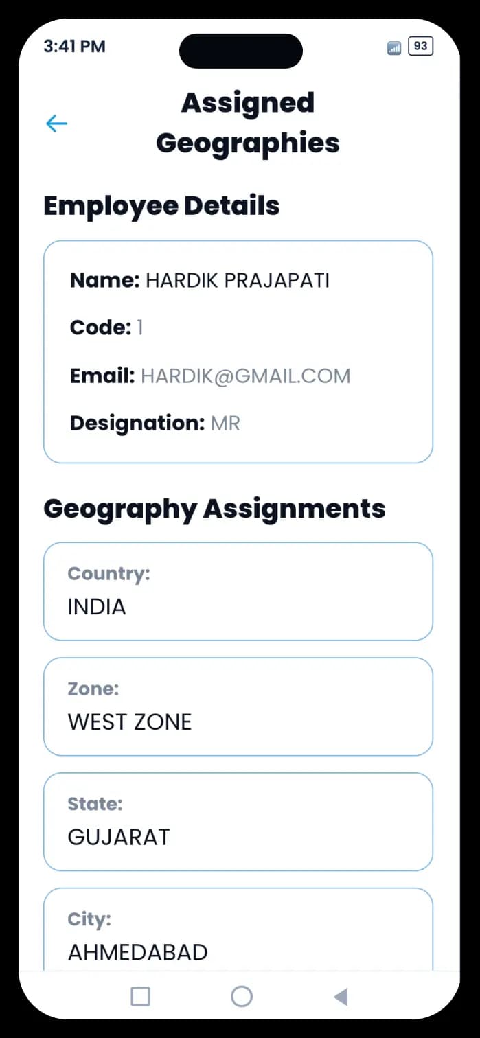 Sunrest App Assigned Geographies