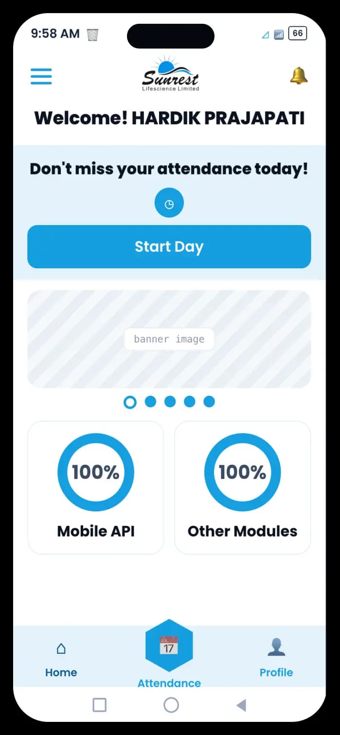 Sunrest App Home Attendance