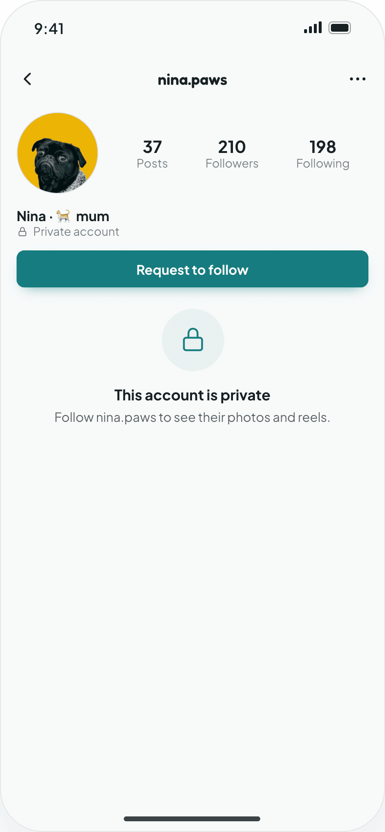 Private account