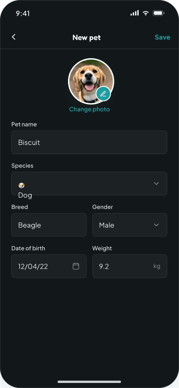 Zoomiees Create Pet Screen