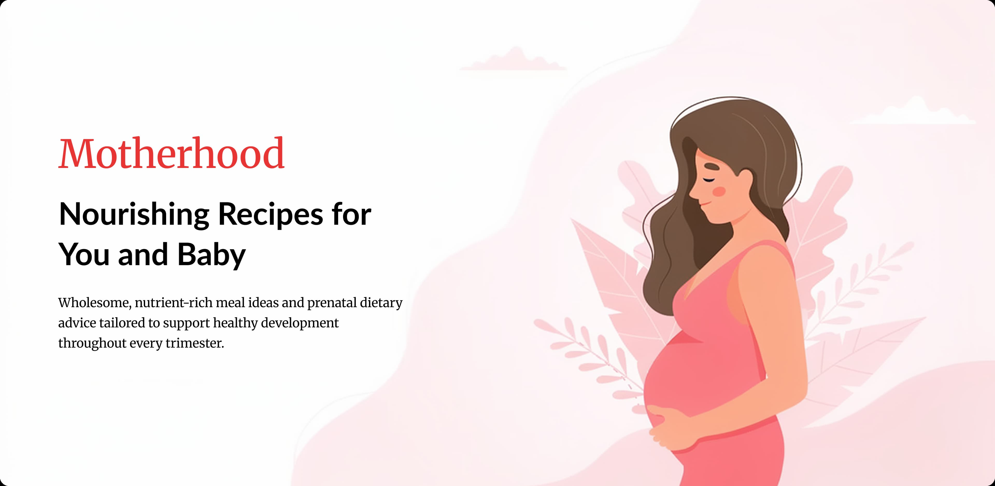 Motherhood application logo displayed on a phone mockup