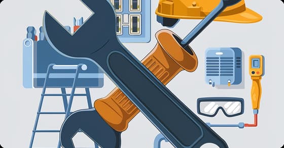 Illustration of repair and maintenance tools